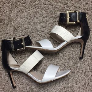 Loiuse et Cie Black and white heels